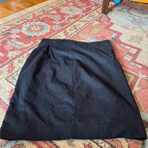 J. Crew Classic Black Linen Pencil Skirt